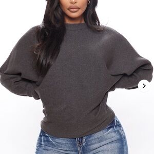 Fashion Nova Dark Gray Sweater
